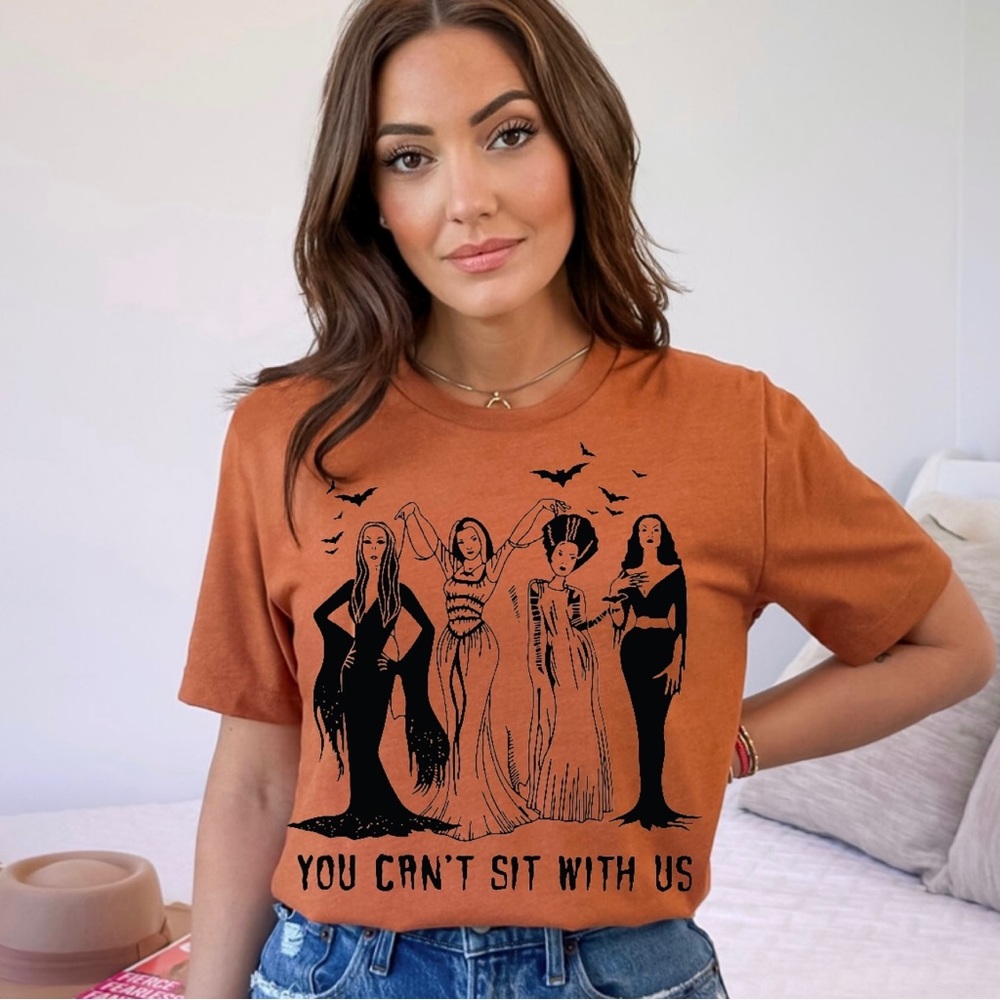 Halloween Custom Tee Spooky Tshirt Lily Munster Morticia Addams Family Vampira